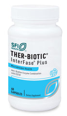 SFI Health Klaire Labs InterFase Plus bottle front highlights the gut-supporting enzyme blend.