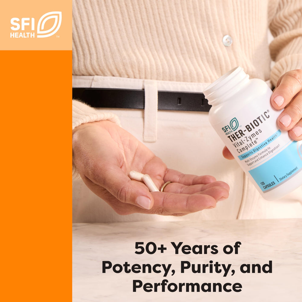 Klaire Labs SFI Health 100 mg per capsule supports precise dosing.