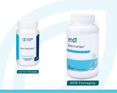 SpectraFiber capsules close-up show small soluble fiber capsules for easy daily intake.