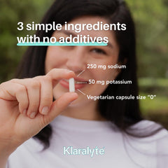 KLARALYTE packaging emphasizes USA-made electrolytes and trusted sourcing.