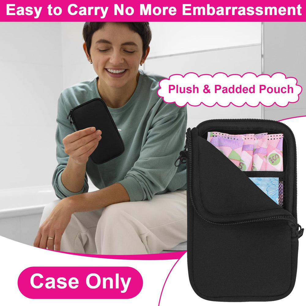 Klawdsky Tampon Holder waterproof neoprene protects contents during travel.