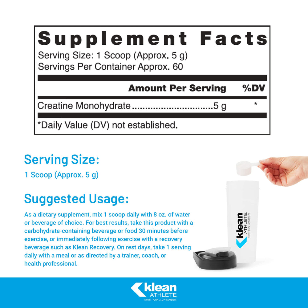 Klean Athlete Klean Creatine powder close-up showing mixability