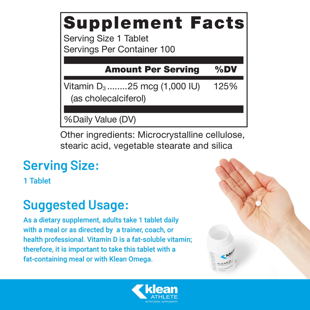 Klean Athlete Klean-D bottle pour showing easy daily vitamin D intake.