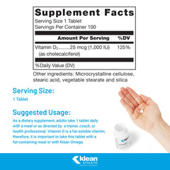 Klean Athlete Klean-D bottle pour showing easy daily vitamin D intake.