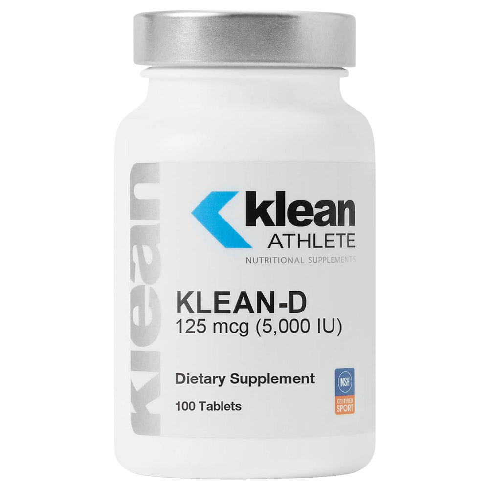 Klean Athlete Klean-D bottle front highlights immune support and vitamin D3.