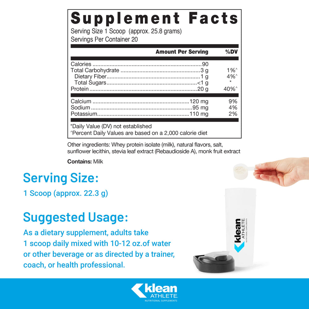 Close-up of the measuring scoop with Klean Isolate for quick servings
