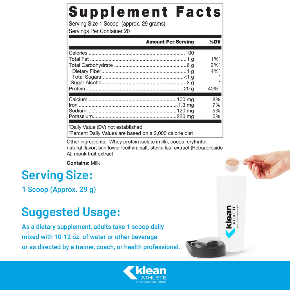 Klean Isolate unflavored canister blends into beverages