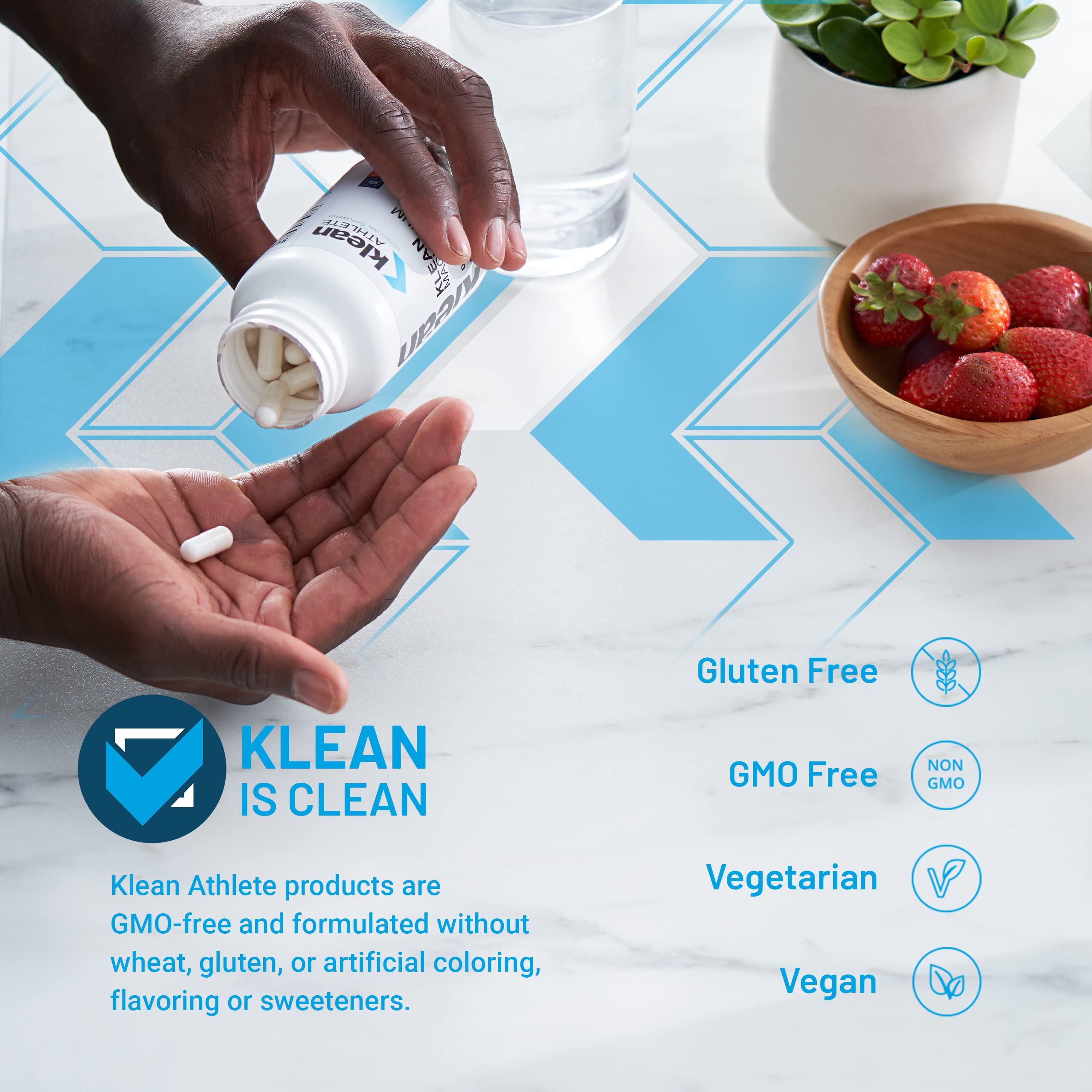 Klean Athlete Klean Magnesium label with NSF Certified for Sport.