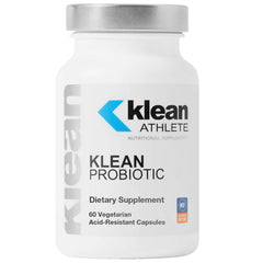 Klean Athlete Klean Probiotic bottle front view highlighting label and gut balance