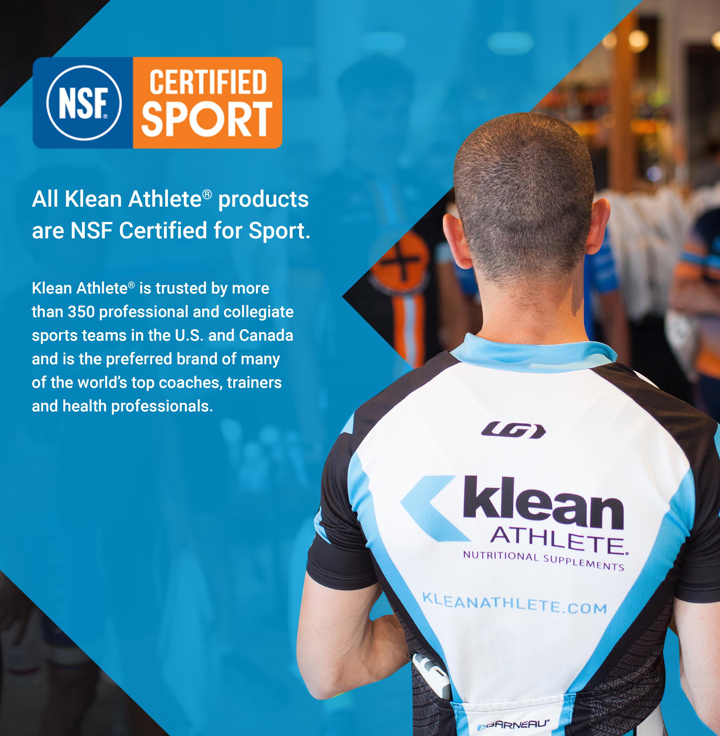 Klean Athlete Klean Probiotic on a gym bag for travel, travel-friendly and ready