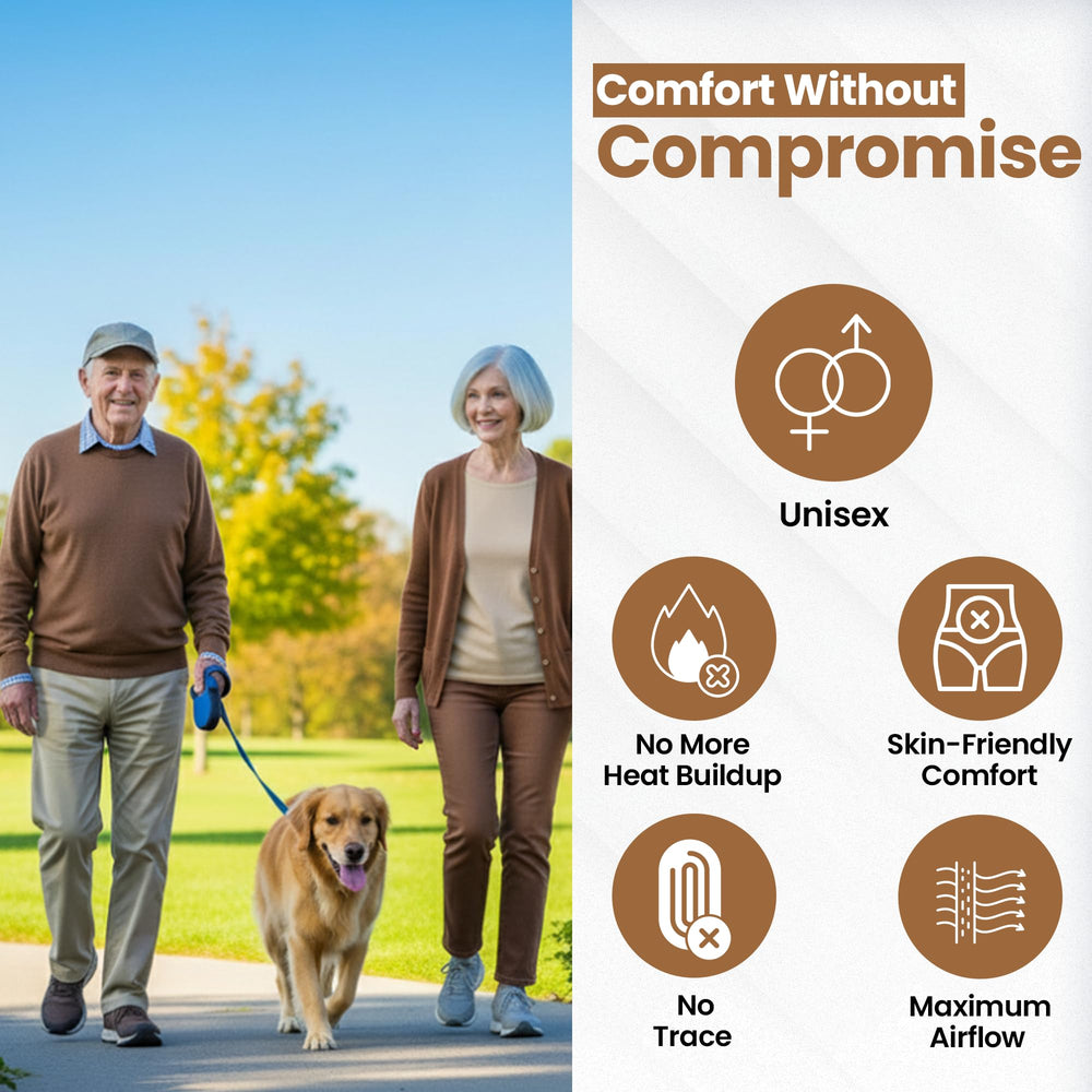Kleinert's contoured thigh-cut design helps minimize leaks.