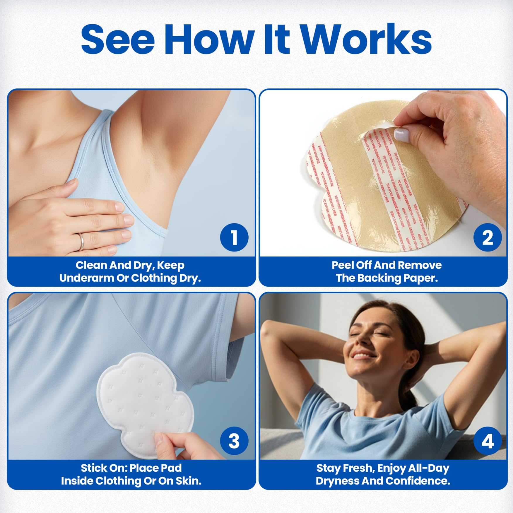 Kleinert's Underarm Sweat Pad in office setting illustrates all-day protection.