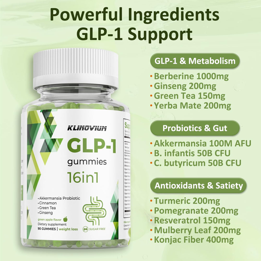 Clear jar of Klinovium GLP1 Gummies ready for daily use on the go