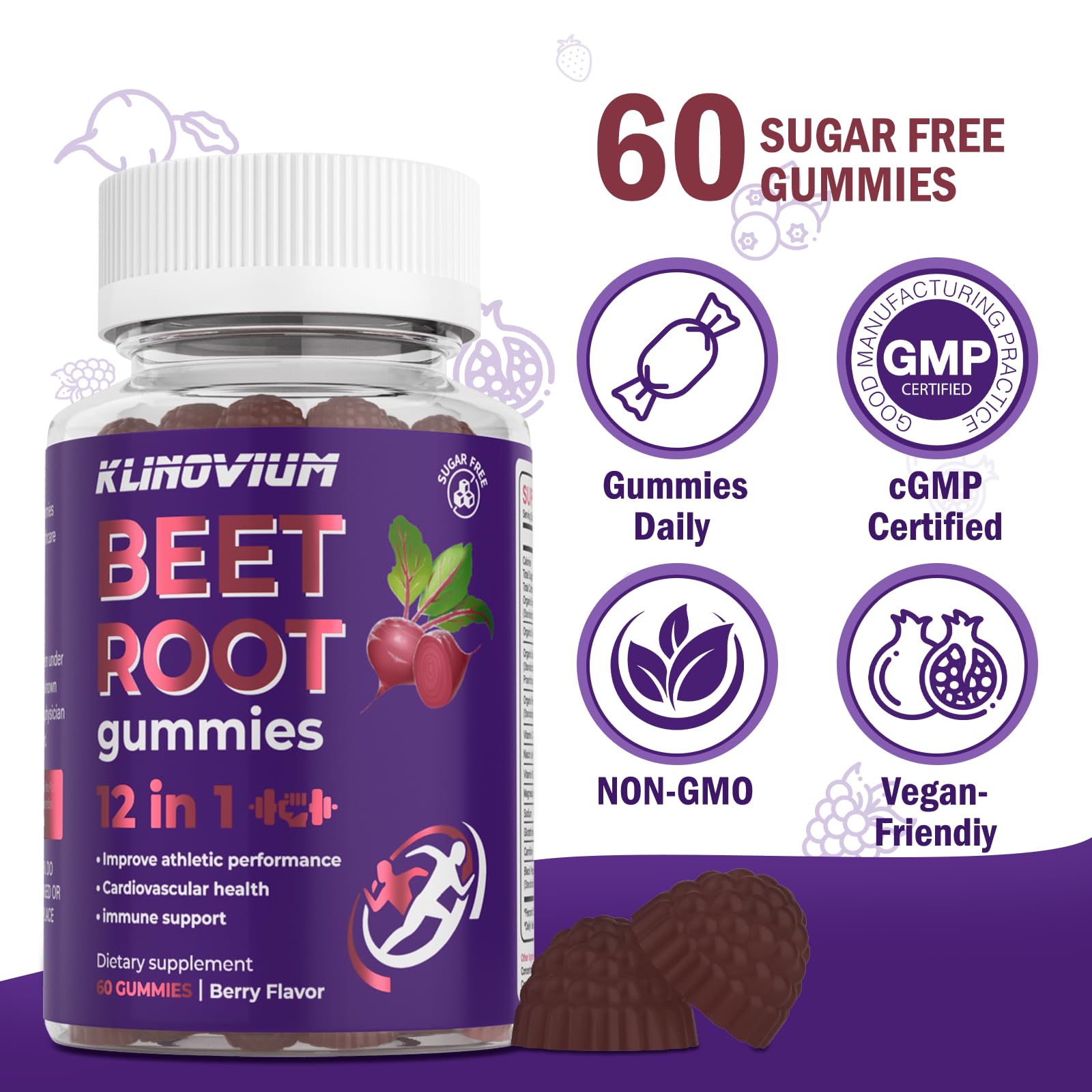 Back-of-bottle ingredients highlight Vitamin C and B12 for vitality support.