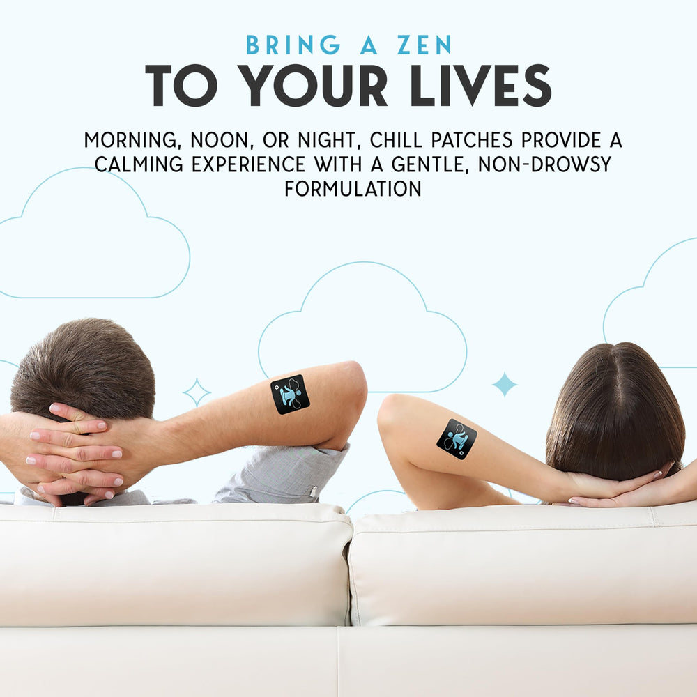 Klova Chill patch in use for up to eight hours for steady absorption