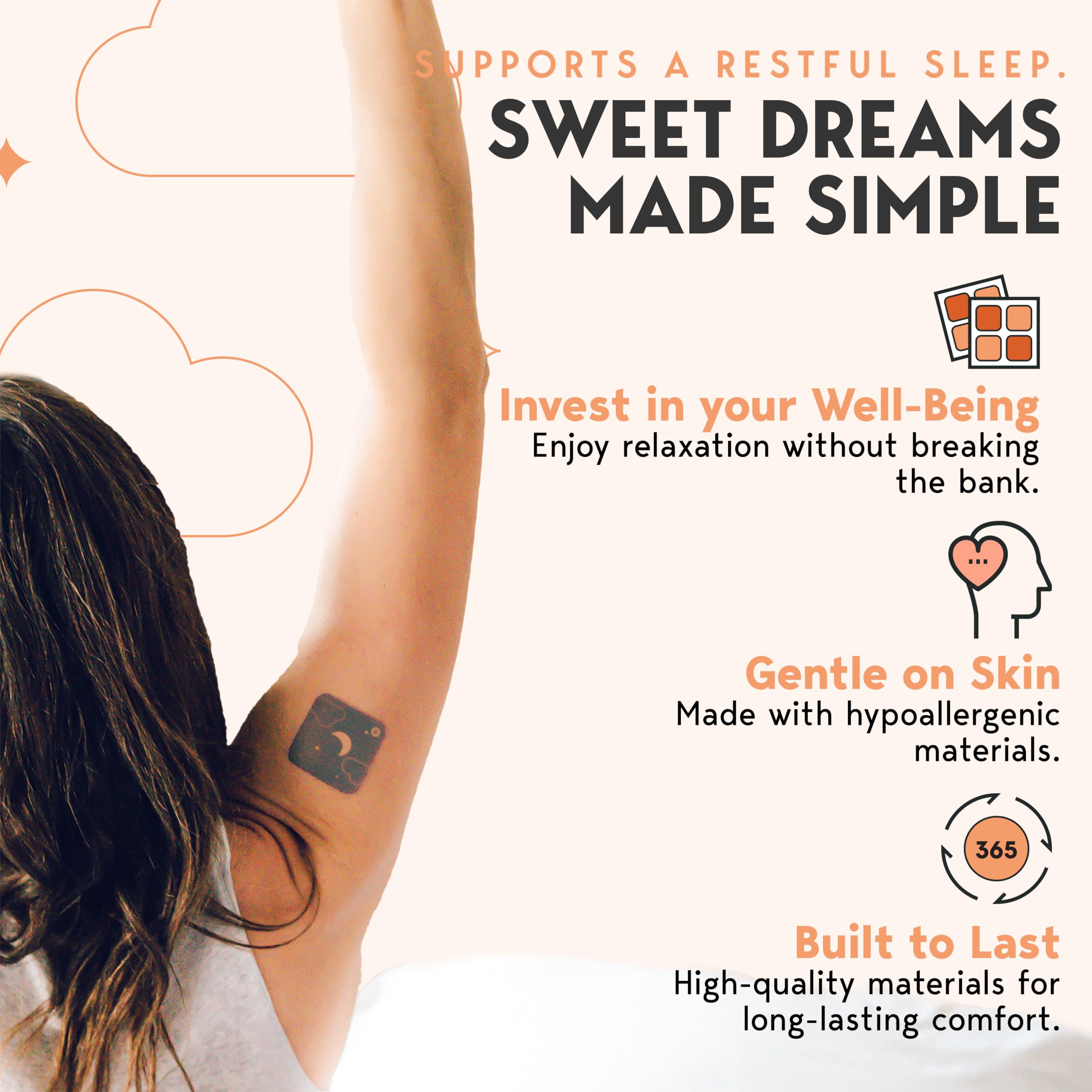 Klova sleep patch application on arm for discreet nightly use
