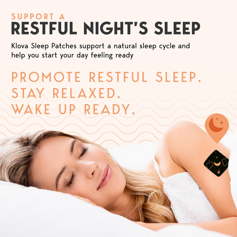 Klova bedtime ritual with the sleep patch ready for overnight use
