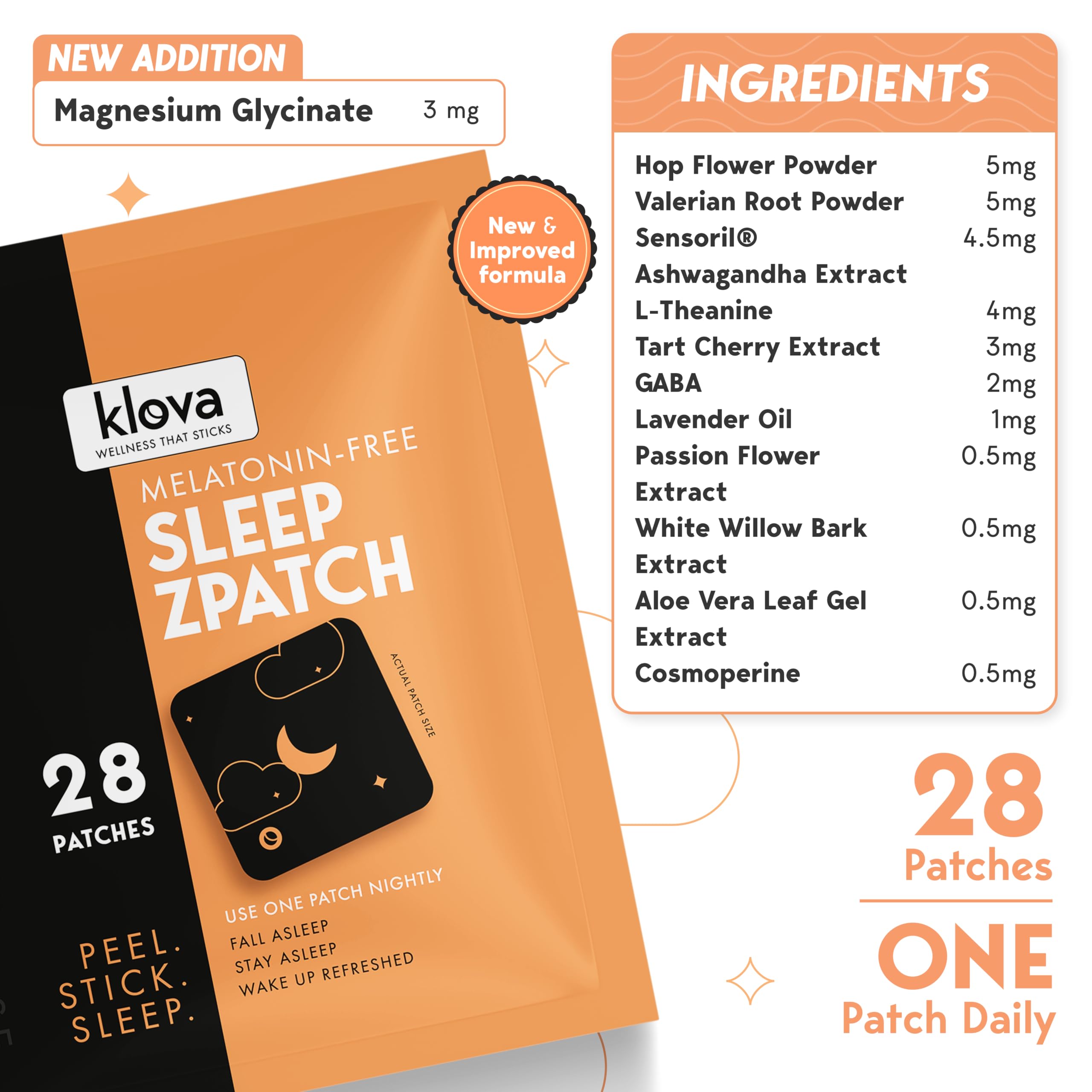 Klova ingredients closeup featuring Ashwagandha and Valerian