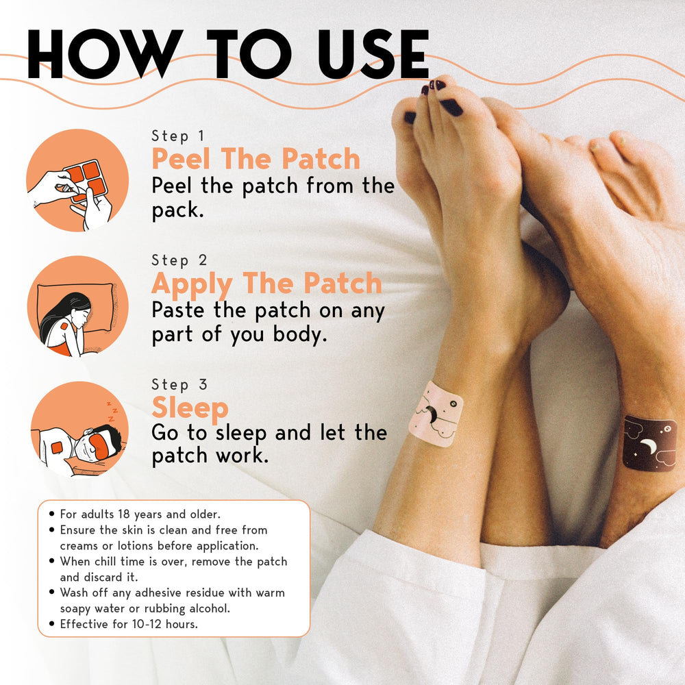 Klova packaging showing sleep patch and instructions