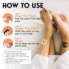 Klova packaging showing sleep patch and instructions
