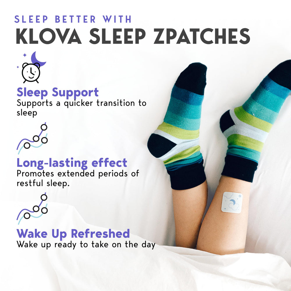 Klova ZSleep packaging emphasizes travel-friendly sleep aid.