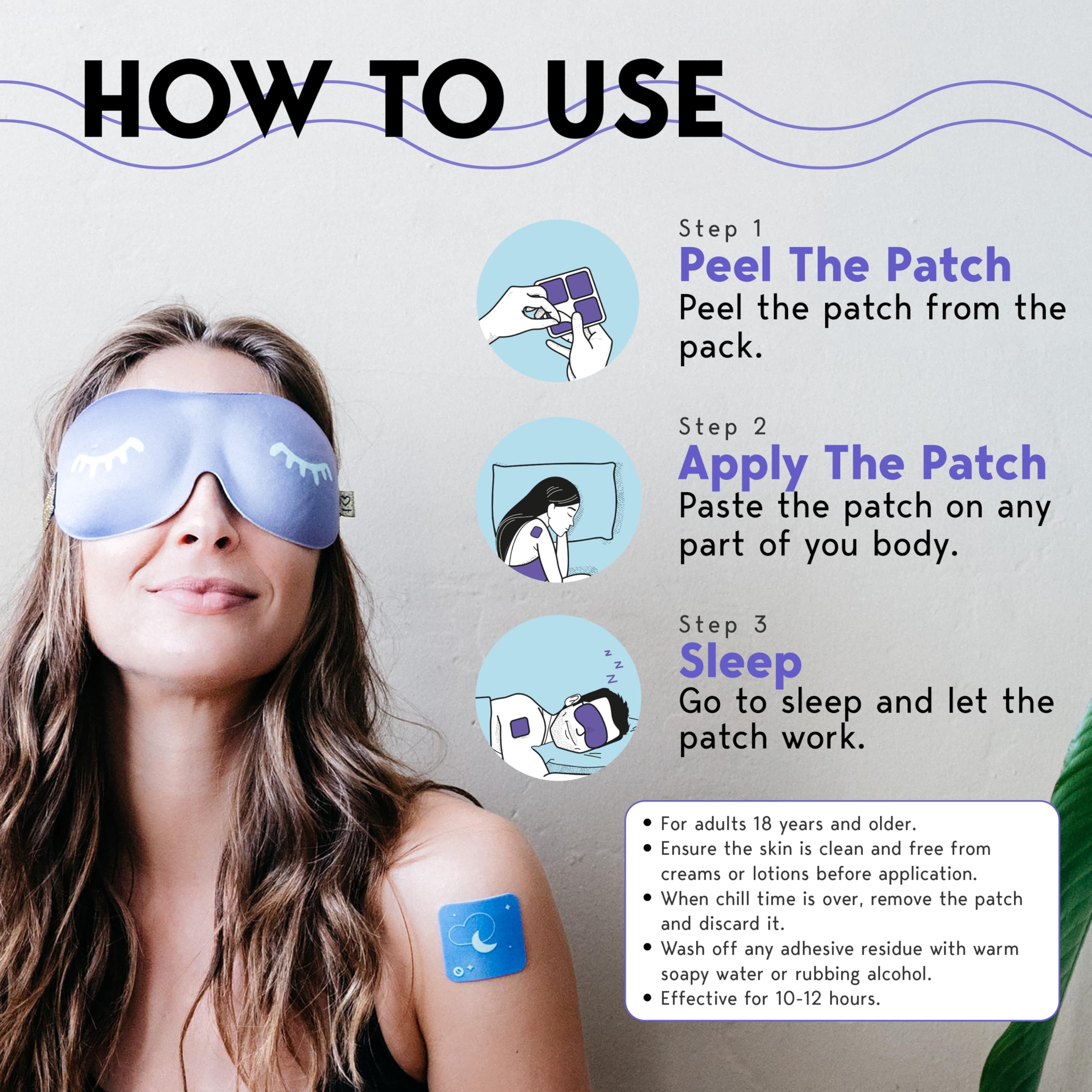 Klova ZSleep patch on foot for discreet overnight use.