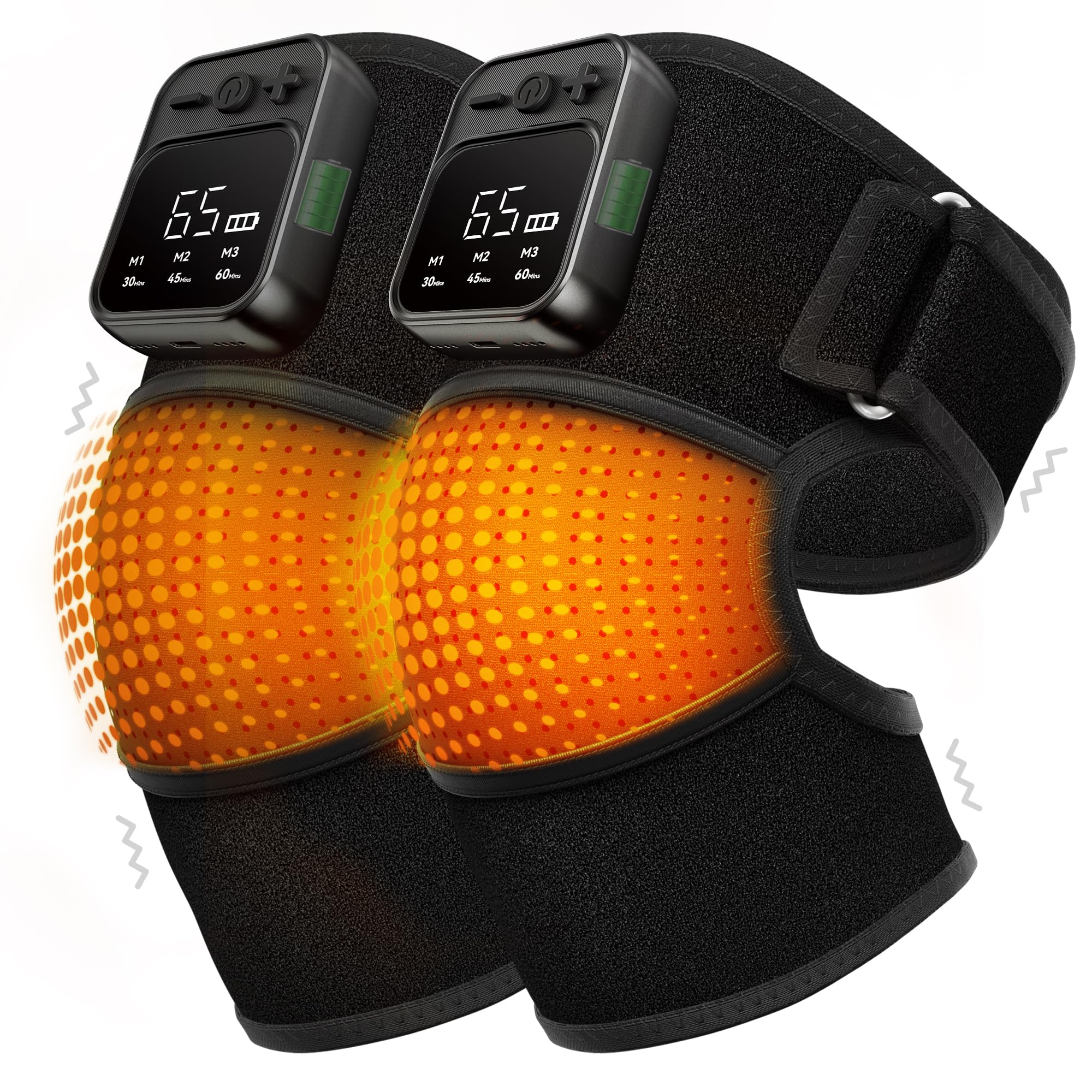 KlugPop knee massager with heat on delivers quick warmth for knee comfort.