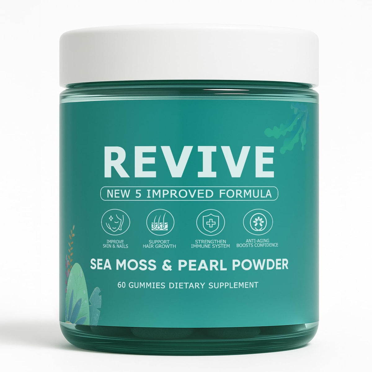 KLUNIZ Revive Hair Gummies bottle on desk, convenient daily support for healthier-looking hair.