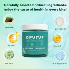 KLUNIZ Revive Hair Gummies featuring pearl powder, hinting at skin and hair glow.