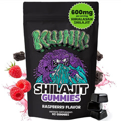 KLUNK! Shilajit Gummies 600mg serving boosts energy and stamina