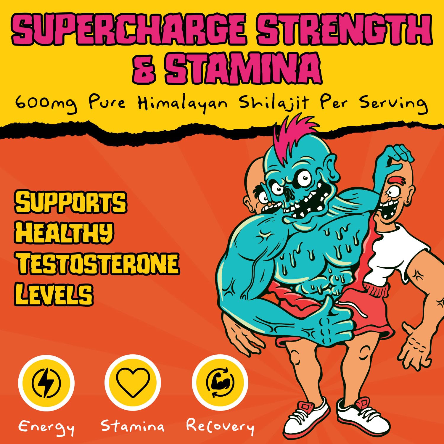 KLUNK! Shilajit Gummies raspberry flavor for tasty daily energy support