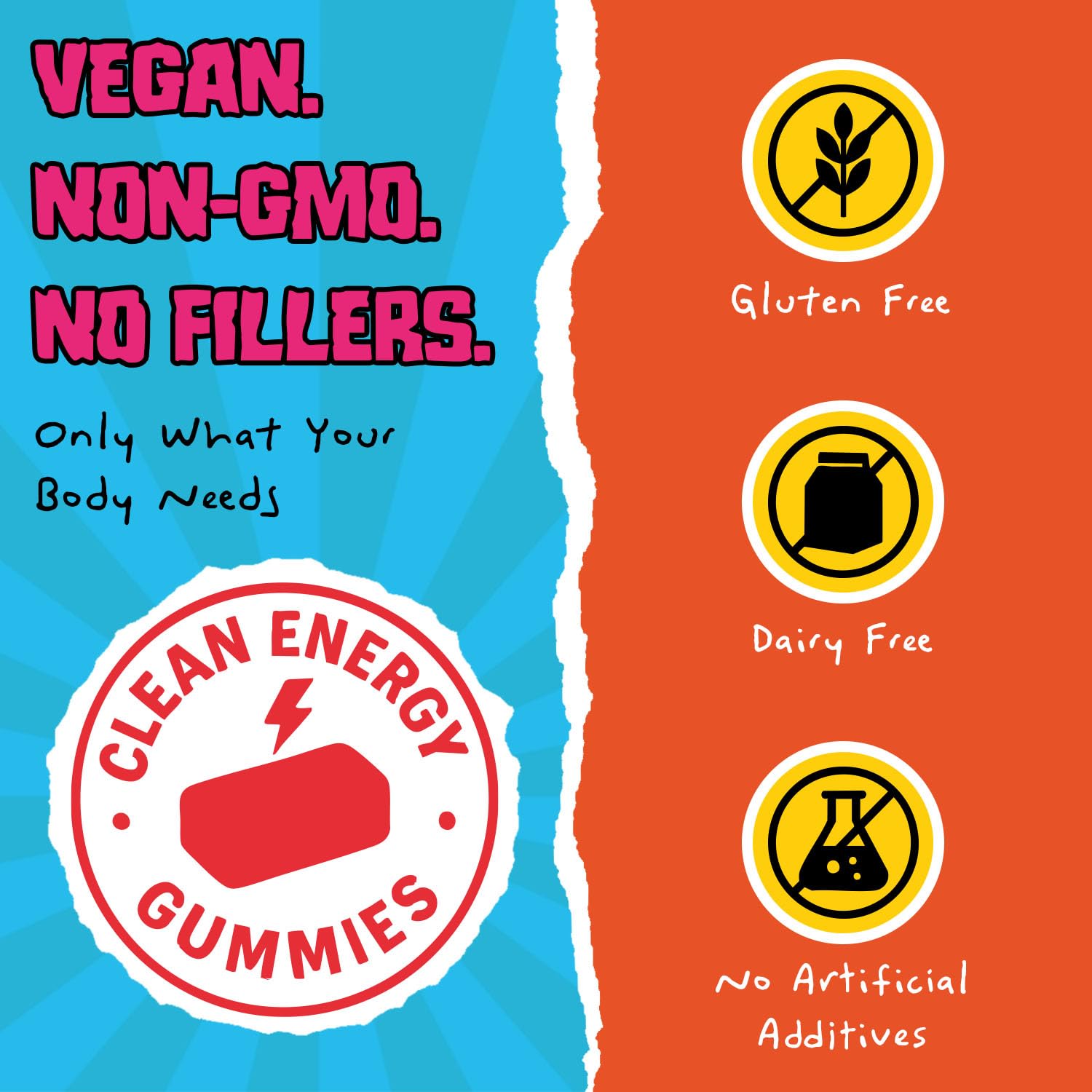 KLUNK! Shilajit Gummies vegan non-GMO formula for clean energy
