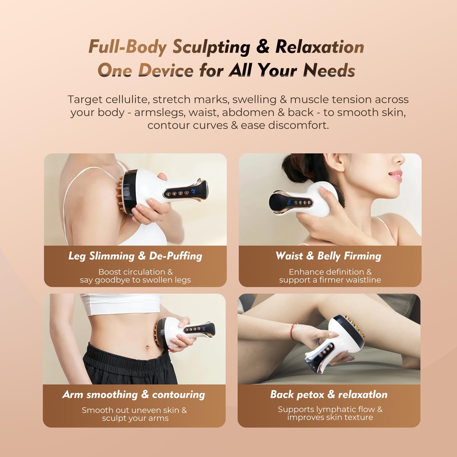 Klyverinoxis home spa massager for full-body contouring and at-home routine.