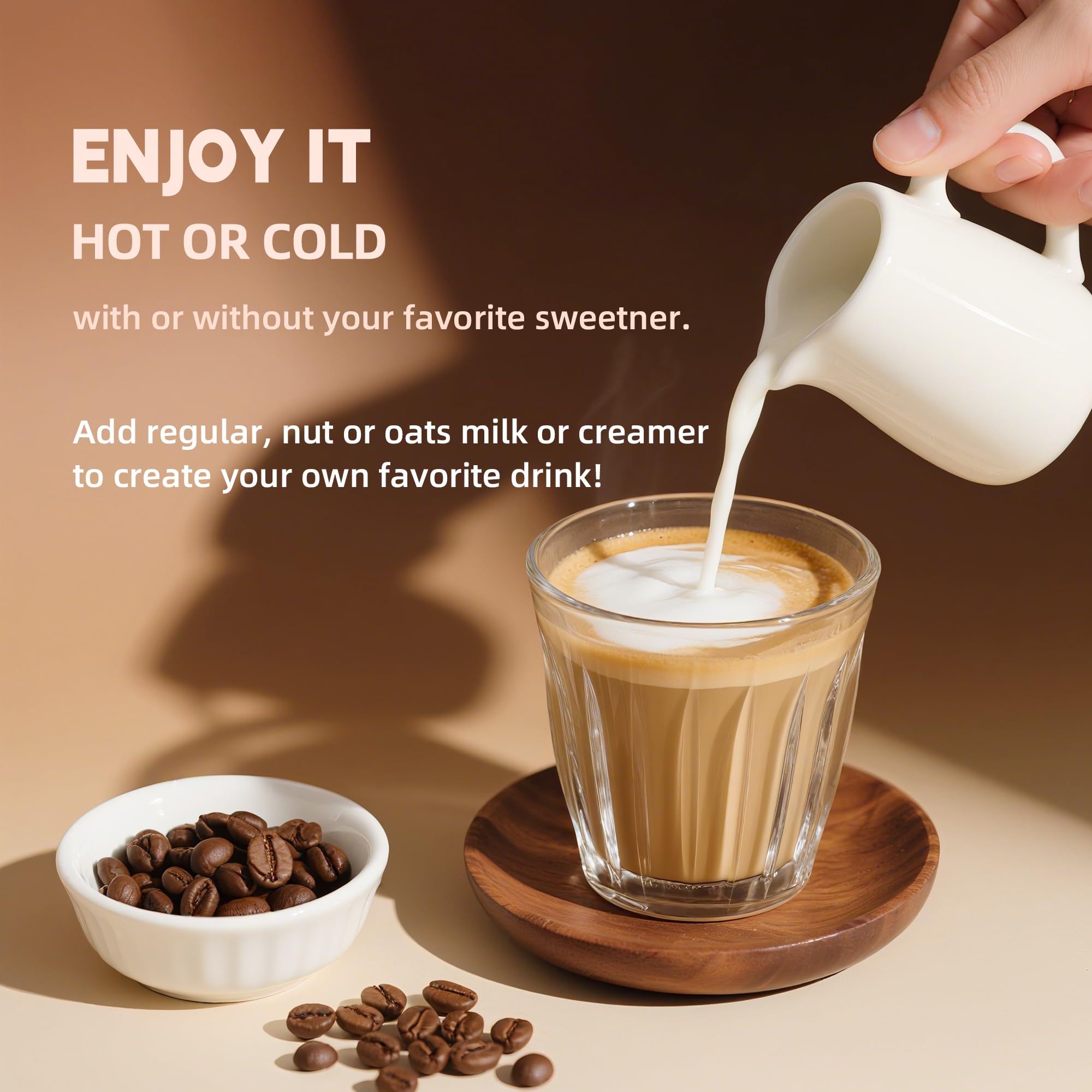KMKCE Mushroom Coffee featuring Turkey Tail supports gut-friendly prebiotics.