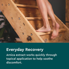 Kneipp Arnica massage oil label highlighting vegan formula