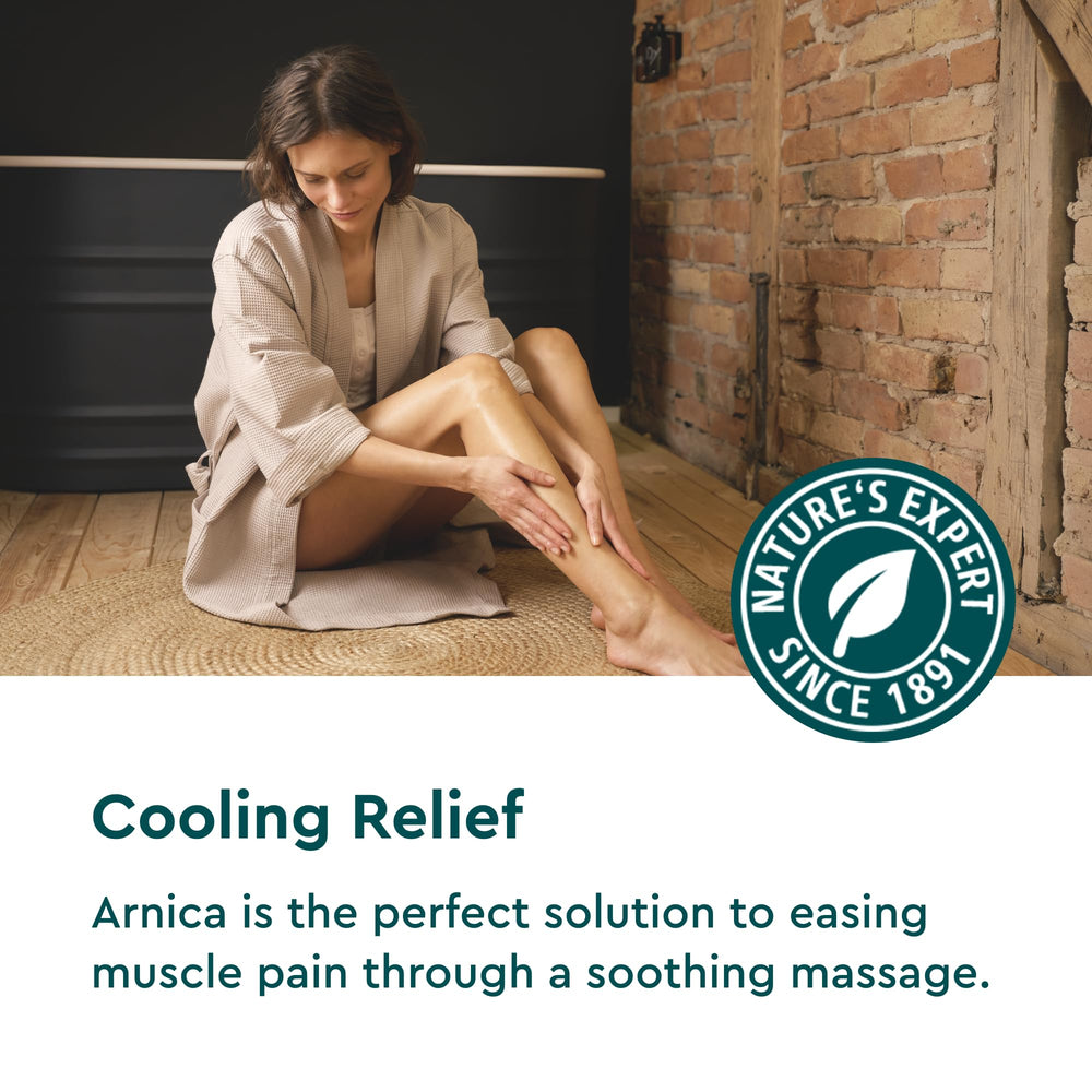 Kneipp Arnica massage oil on skin during a smooth massage