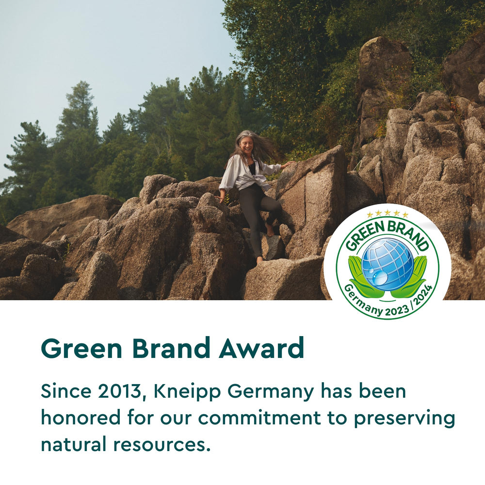 Kneipp Arnica massage oil packaging label shows vegan formula