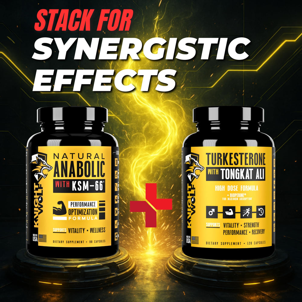 KNIGHT WOLF SUPPS Turkesterone capsules hero-shot highlights convenience and daily use.