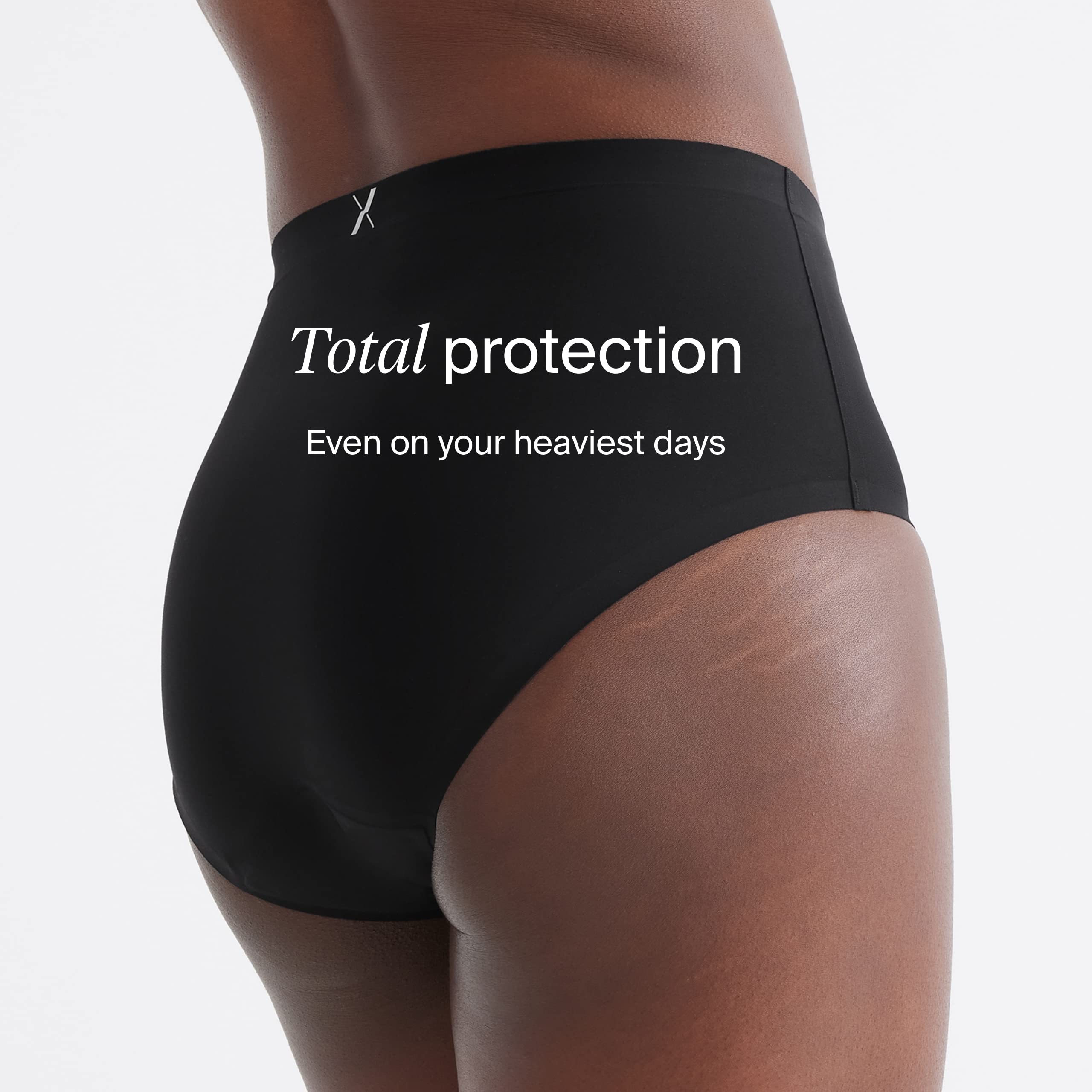 KNIX heavy absorbency underwear worn during flow-heavy days