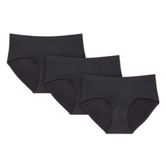 KNIX Super Leakproof Boyshort black pack 3 – front view, discreet daily wear