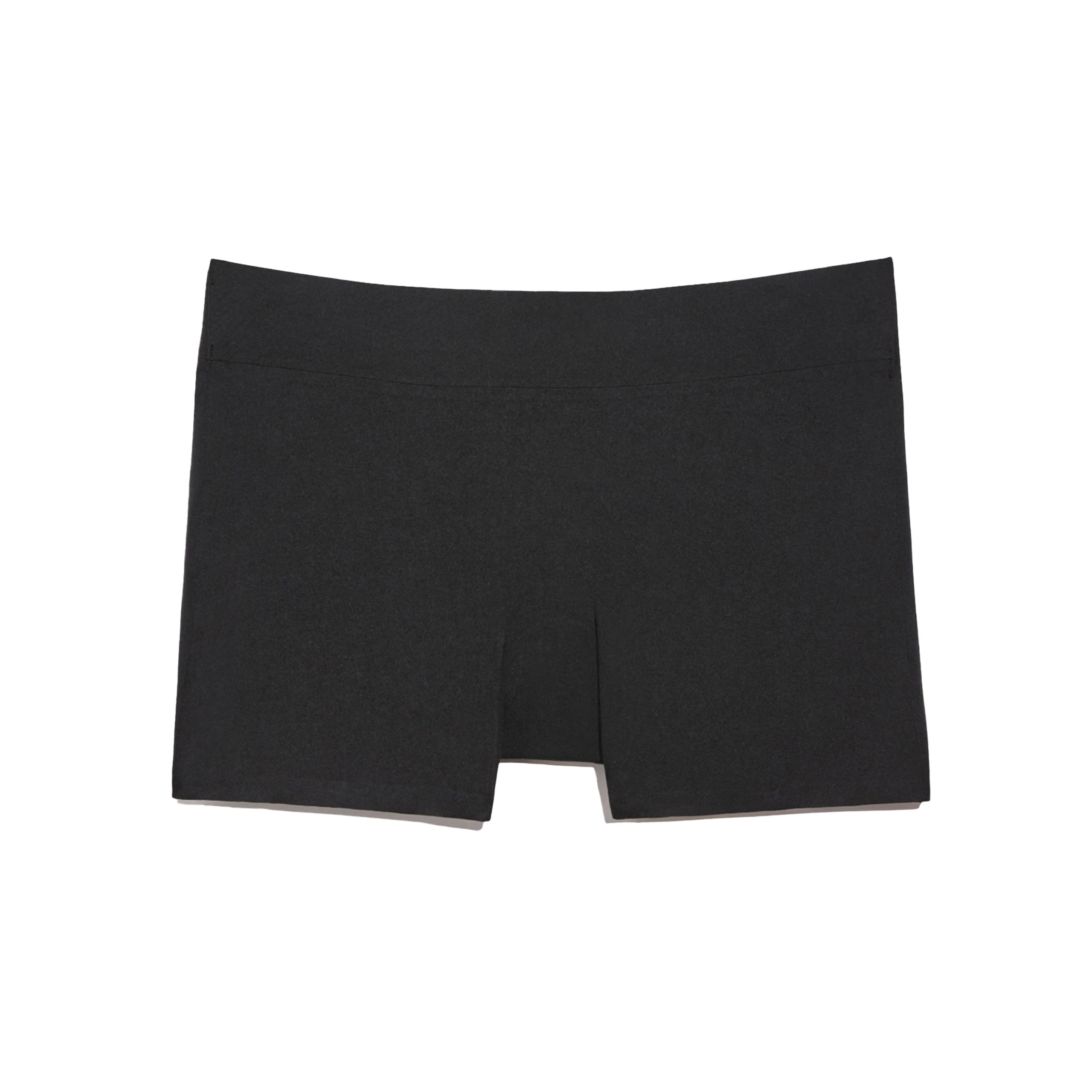 KNIX Dream Short Black front view showing night leak protection