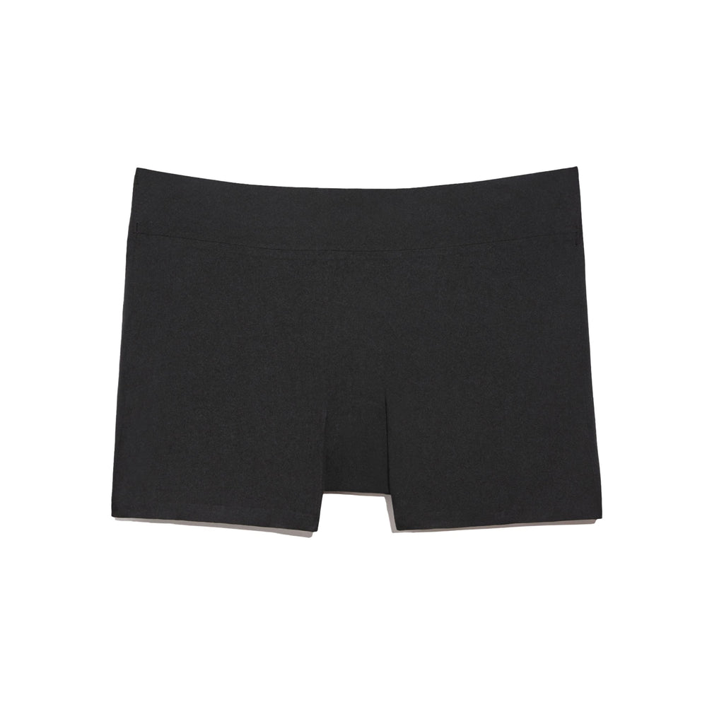 KNIX Dream Short Black front view showing night leak protection