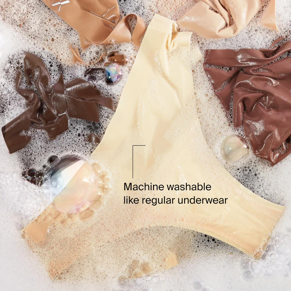 KNIX Super Leakproof No-Show Boyshort mid-rise silhouette on model.