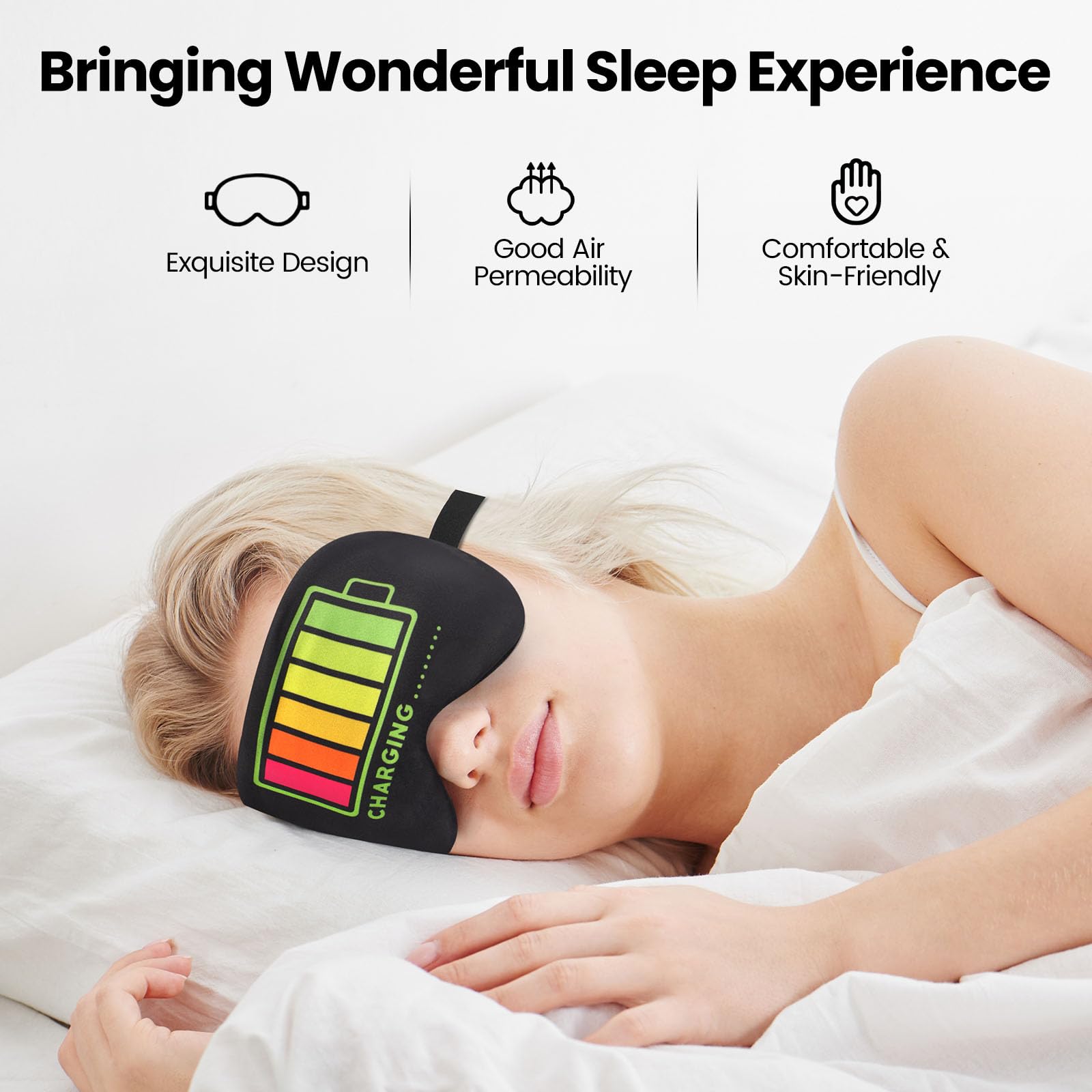 kniykmr universal fit sleep mask suitable for kids and adults
