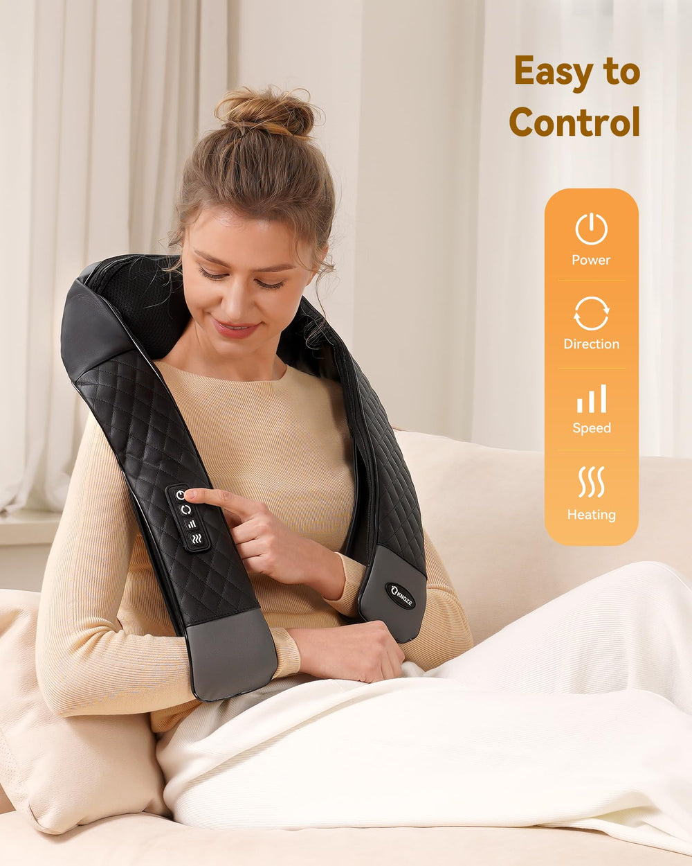KNQZE 4D kneading nodes target tense shoulder muscles.