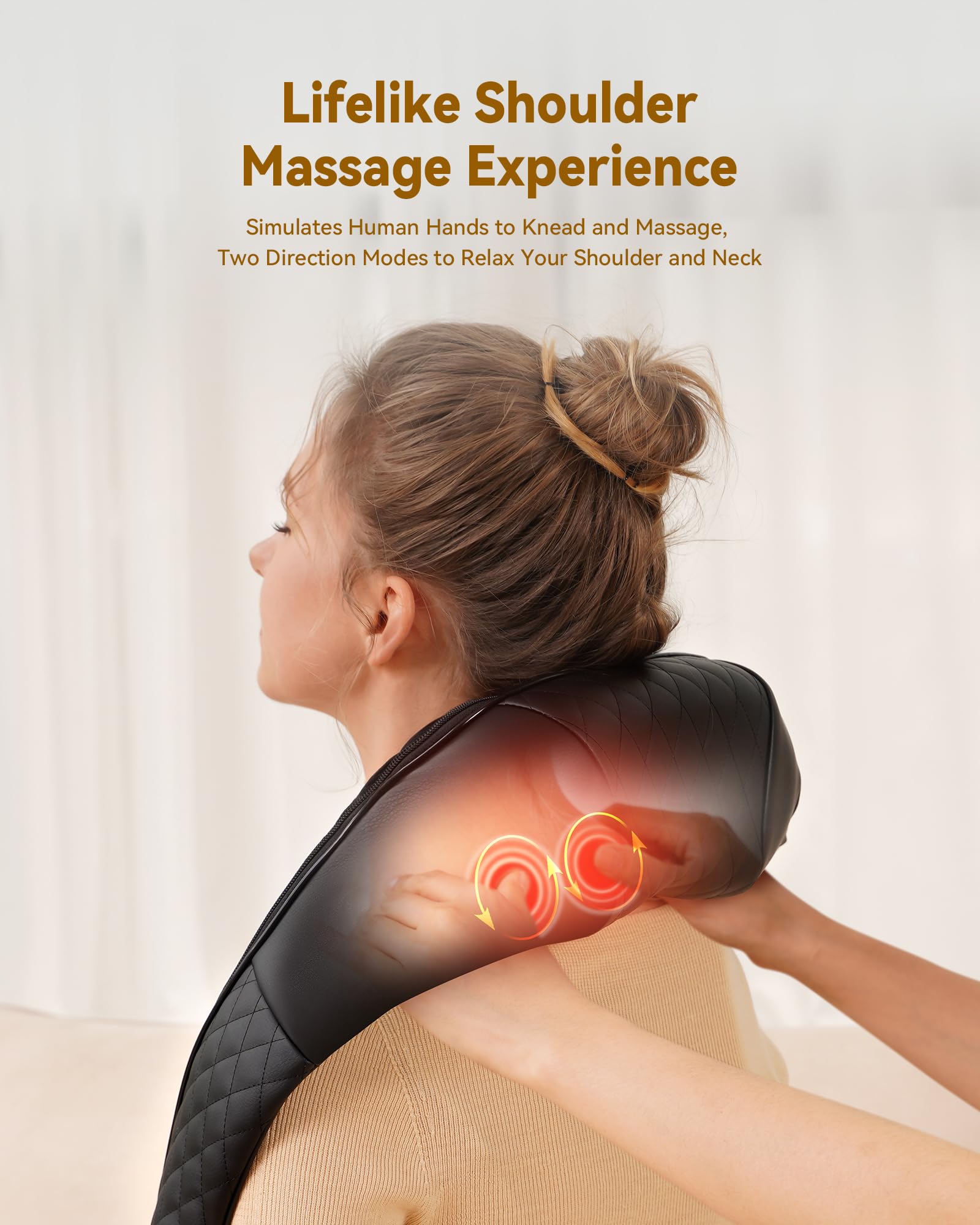 KNQZE back massage ergonomic design fits shoulders and upper back comfortably