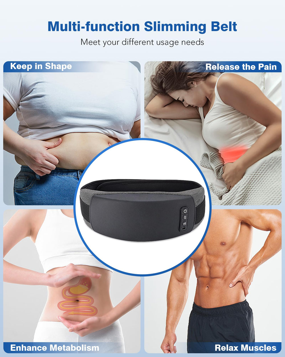 Extended strap on the KNQZE belt ensures a secure fit around your torso.
