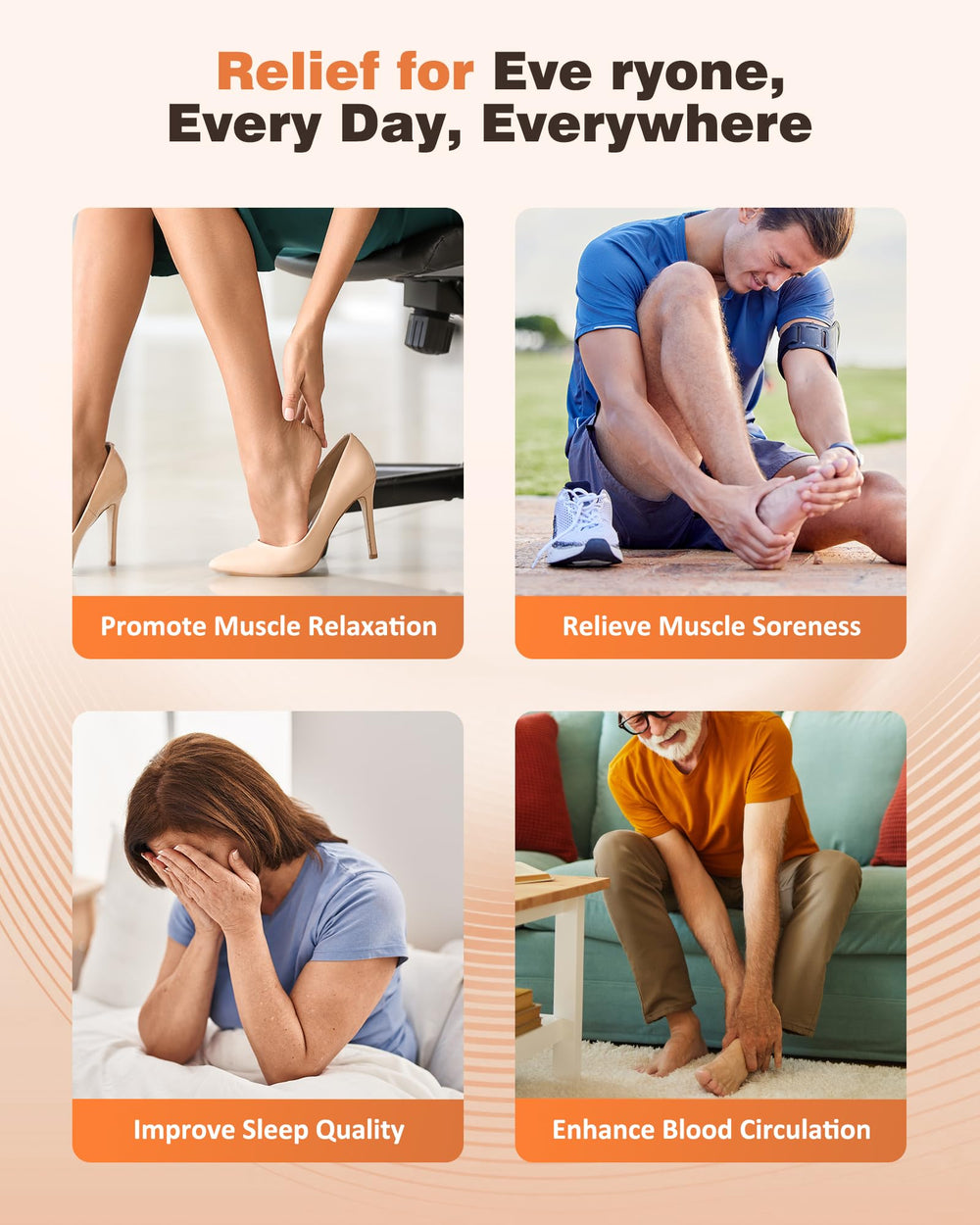 KNQZE foot massager with remote offers senior-friendly use