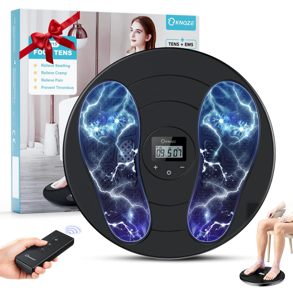 KNQZE foot massager with ergonomic arch lift providing comfortable support during sessions.