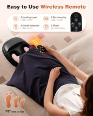 KNQZE foot massager heat function provides warm relief during sessions.